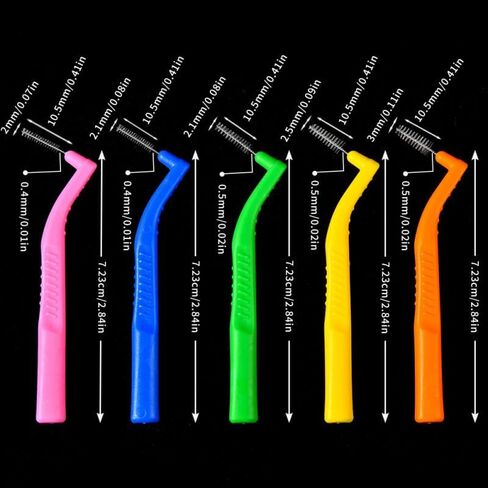 30 قطعة، فرش بزاوية على شكل حرف L، بين الأسنان، أحجام مختلطة، ألوان مختلطة in Kuwait