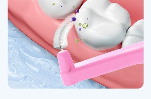 30 قطعة، فرش بزاوية على شكل حرف L، بين الأسنان، أحجام مختلطة، ألوان مختلطة in Kuwait