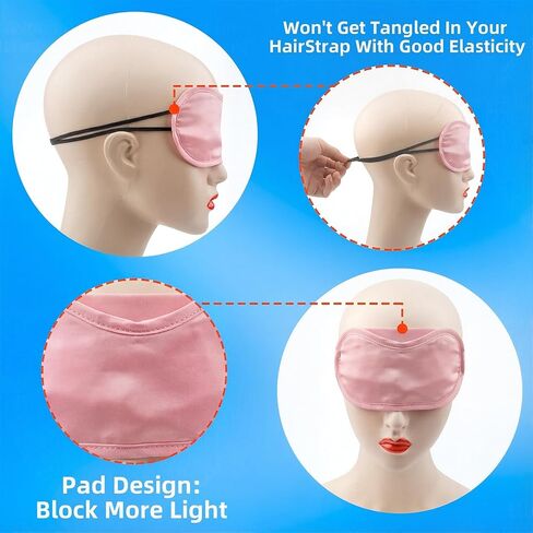 قناع نوم معصوب العينين مكون من 6 قطع لألعاب الحفلات والسفر وفريق النوم ومستلزمات الحفلات - أغطية عيون متعددة الألوان للنوم مع حزام قابل للتعديل - أقنعة نوم للنساء والرجال in Kuwait