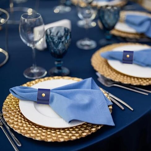 12 قطعة من حلقات المناديل الجلدية الزرقاء بإبزيم منديل ريفي عتيق من الجلد لعيد الميلاد وعيد الشكر وحفلات الزفاف وأعياد الميلاد وتزيين طاولات الطاولة وحلقة منديل الطاولة in Kuwait