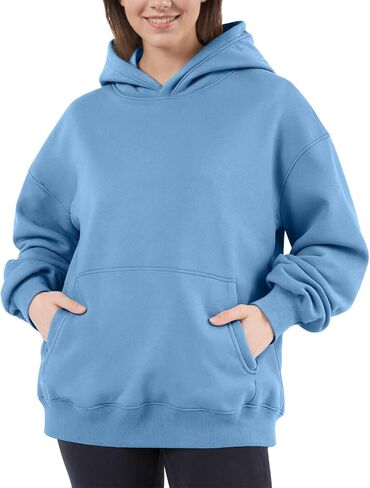 Women Hoodies Sweatshirts Sweaters Fleece Pullover Oversized Long Sleeve Crewneck Shirts Fall Winter Outfits Pocket in Saudi Arabia