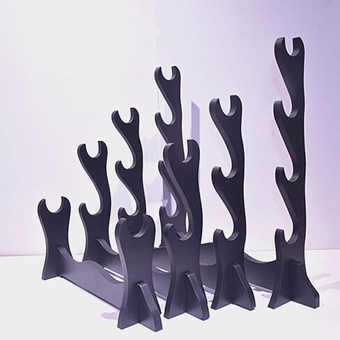 حامل منظم الفلوت المكتبي من SUPVOX مع رف عرض السيف الخشبي بطبقتين، حامل تخزين لآلات الرياح والسيوف، عرض أدوات الموسيقى للاستخدام في المنزل والمكتب in Kuwait