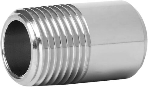 304 الفولاذ المقاوم للصدأ لحام الحلمات تجهيزات أنابيب الذكور محول اقتران الموضوع BSPT "1/2" 3/4 "1" ارتفاع ضغط 6000psi (1/2 ") in Kuwait