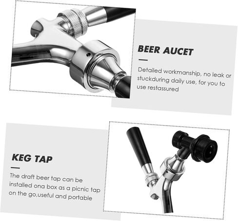 موزع صنبور البيرة من الفولاذ المقاوم للصدأ مع قفل كروي، صنبور سهل الاستخدام لحانات البيرة والمطاعم والمناسبات الخارجية، تصميم مقاوم يقلل من فقدان المشروبات in Kuwait
