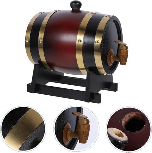 البلوط برميل نبيذ خشبي موزع خمر ديكور مهوية برميل نبيذ المشهد الديكور الدعائم in Kuwait