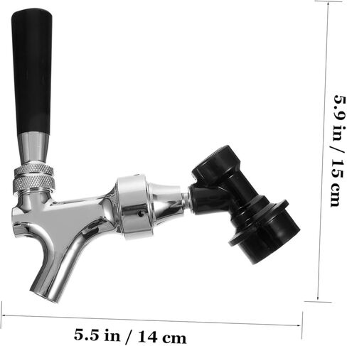 GLEAVI Stainless Steel Beer Tap Faucet with Ball Lock Homebrew Keg Dispenser for Bars Restaurants Home Kitchens Easy to Clean Sealing Minimizes Dripping for Draft Beer Serving in Saudi Arabia