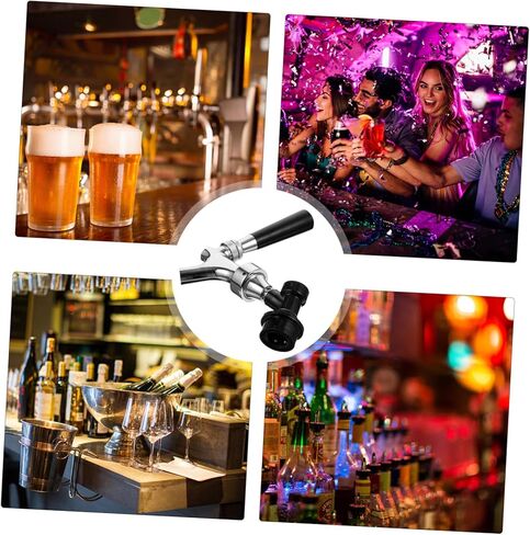 GLEAVI Stainless Steel Beer Tap Faucet with Ball Lock Homebrew Keg Dispenser for Bars Restaurants Home Kitchens Easy to Clean Sealing Minimizes Dripping for Draft Beer Serving in Saudi Arabia