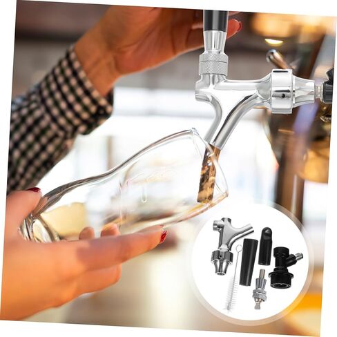 GLEAVI Stainless Steel Beer Tap Faucet with Ball Lock Homebrew Keg Dispenser for Bars Restaurants Home Kitchens Easy to Clean Sealing Minimizes Dripping for Draft Beer Serving in Saudi Arabia