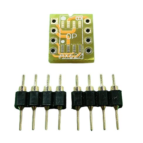 10 قطعة ثنائي الجانب SOIC8 / SOP8 إلى DIP8 PCB مجلس محول محول مع دبوس مطلي بالذهب لـ Mono Opamp OPA627 / AD797 in Kuwait