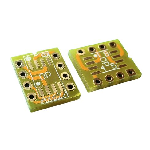 10 قطعة ثنائي الجانب SOIC8 / SOP8 إلى DIP8 PCB مجلس محول محول مع دبوس مطلي بالذهب لـ Mono Opamp OPA627 / AD797 in Kuwait