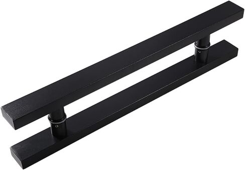 Black Shower Sliding Door Pull Handle Replacement, Full Polished Finish Push and Pull Glass Door Knob Button, Enclosure Towel Bar(800mm) in Saudi Arabia