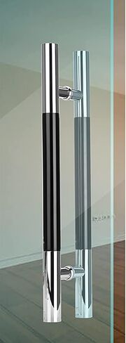 Shower Door Handle 2 Pack Stainless Steel Shower Door Handle Replacement | Polished Finish Push Pull Glass Door Knob Button | Shower Enclosure Towel in Saudi Arabia