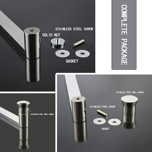 Shower Door Handle 2 Pack Shower Door Knob Sturdy Full Polished Finish Push and Pull Glass Door Handle Tubular Stainless Steel Shower Door Pull Handle in Saudi Arabia