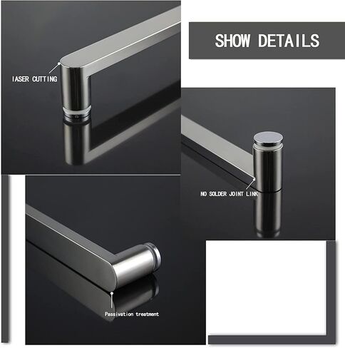 Shower Door Handle 2 Pack Shower Door Knob Sturdy Full Polished Finish Push and Pull Glass Door Handle Tubular Stainless Steel Shower Door Pull Handle in Saudi Arabia