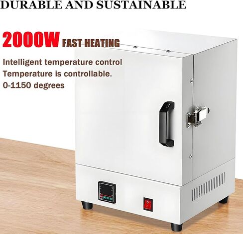 2000W Muffle Furnace, Four Sided Constant Temperature Heating， Controlled 0-1150 ℃, Industrial Burnout Oven for Jewelry & Metalwork in Saudi Arabia