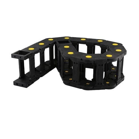 1M Plastic Drag Chain Bridge Non-Open End Connector Drag Chain Rack for Milling Machine Tool Drive Chain(18x25 mm,Open Cover) in Saudi Arabia