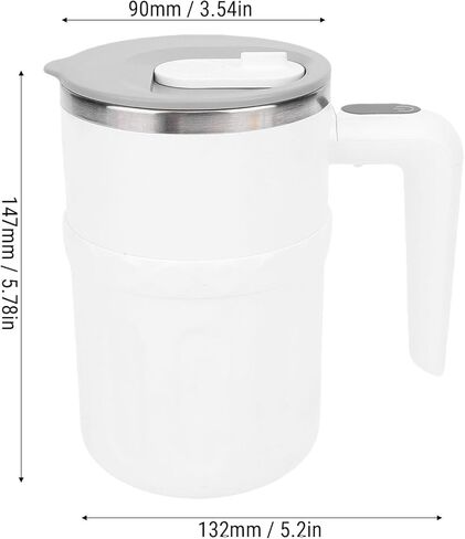 Asixxsix Self Stirring Coffee Mug, 380ml Stainless Steel Rechargeable Magnetic Automatic Mixing Cup 6500 RPM with LED Temperature Display for Office Home Kitchen in Saudi Arabia