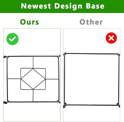 Trash Bag Holder, 30-45 Gallon Metal Garbage Bag Holder, Multi-use Portable Trash Bag Holder Stand, Square Pattern Base Leaf Bag Holder for Patio, Yard, Garden in Saudi Arabia