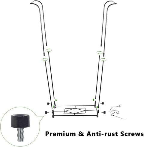 Trash Bag Holder, 30-45 Gallon Metal Garbage Bag Holder, Multi-use Portable Trash Bag Holder Stand, Square Pattern Base Leaf Bag Holder for Patio, Yard, Garden in Saudi Arabia