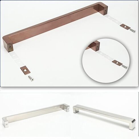 Door Knob Replacement with Bathroom Accessories, Shower Enclosure Glass Door Pull Handle, Tubular Pull Push Barn Door Handles-White in Saudi Arabia
