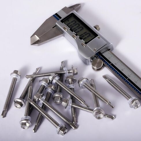 60PCS #10 x 1-1/2" 410 Stainless Steel Self-Drilling TEK Screws Rust & Corrosion Resistant for Thin Metal Wood HVAC & DIY Projects in Saudi Arabia