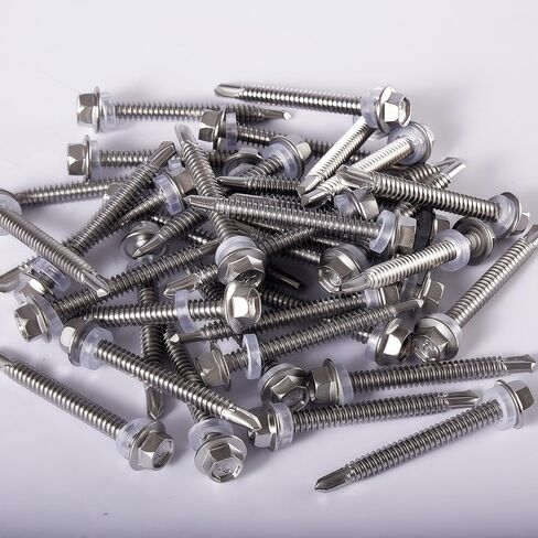 60PCS #10 x 1-1/2" 410 Stainless Steel Self-Drilling TEK Screws Rust & Corrosion Resistant for Thin Metal Wood HVAC & DIY Projects in Saudi Arabia