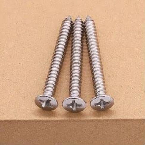 #10 x 2-1/2" Flat Head Phillps Drive Self Tapping Screws, 304 Stainless Steel, Cross Recessed Countersunk Head Wood Screws, 50 PCS in Saudi Arabia