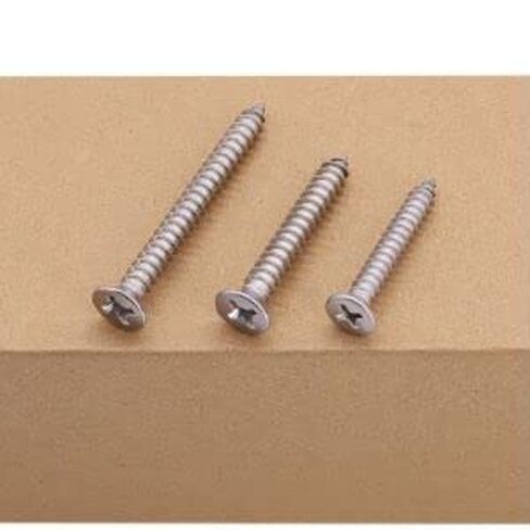 #10 x 2-1/2" Flat Head Phillps Drive Self Tapping Screws, 304 Stainless Steel, Cross Recessed Countersunk Head Wood Screws, 50 PCS in Saudi Arabia