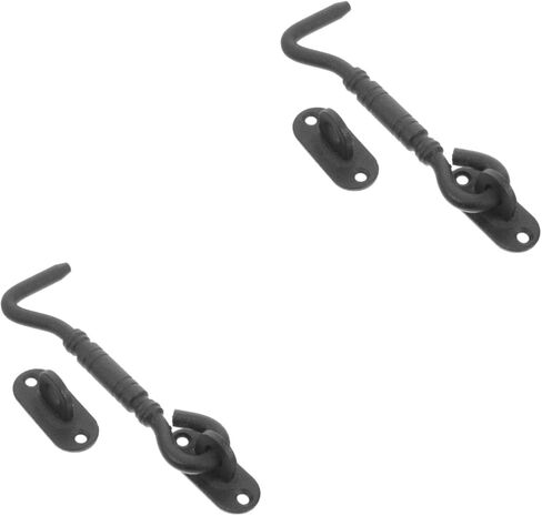 STOBOK Stainless Steel Window Hook Lock Sturdy Cabin Hook Latch for Gates and Closets Adjustable Door Security Latch Screws Suitable for Indoor and Outdoor Use in Saudi Arabia