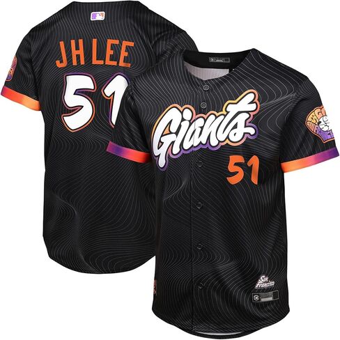 Jung Hoo Lee San Francisco Giants #51 MLB Kids Youth Boys 4-20 Black City Player Jersey in Saudi Arabia