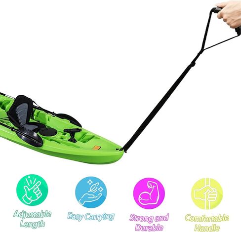 2 قطعة كاياك الوقوف مساعدة حزام سحب الزورق مع مقبض قابل للتعديل سحب حبل قارب الدائمة المساعدة سحب الملحقات سحب مقابض حزام متعدد الأغراض كاياك/زورق الرياضات المائية in Kuwait