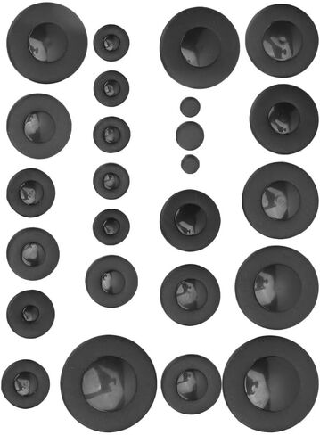 25Pcs Saxophone Pads Faux Leather Black - Alto Sax Repair Parts Multi Size Assorted for Wind Instrument Accessory Sound Hole Sealing in Saudi Arabia