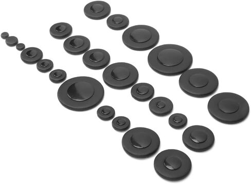 25Pcs Saxophone Pads Faux Leather Black - Alto Sax Repair Parts Multi Size Assorted for Wind Instrument Accessory Sound Hole Sealing in Saudi Arabia