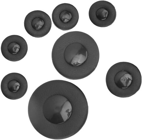 25Pcs Saxophone Pads Faux Leather Black - Alto Sax Repair Parts Multi Size Assorted for Wind Instrument Accessory Sound Hole Sealing in Saudi Arabia