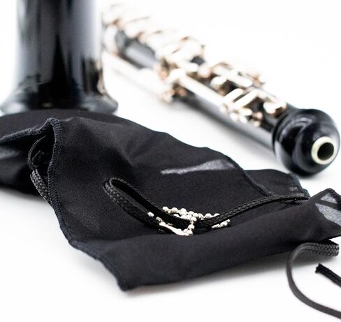 Superslick Oboe Swab – One-Piece 100% Silk Pull-Through | Habotai Silk, 18" | Washable & Reusable (Black) in Kuwait