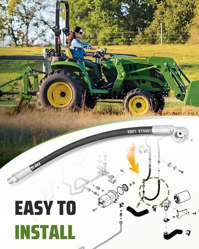 LVA15654 Hydraulic Hose Fit for John Deere 3025E 3032E 3036E 3038E, Fit for Eaton Compact Utility Tractor Steering 32/3 Oil Line in Saudi Arabia