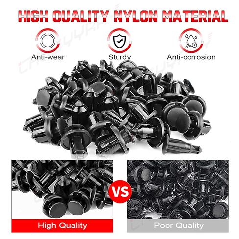 CHUSYYRAY 100PCS Car Retainer Clips, Car Bumper Clips Car Clips Plastic Rivets Fasteners Push Retainer Kit 10mm Compatible with Honda & Acura 91503-SZ5-003 Auveco A20564 PAS9282 PAS938 in Saudi Arabia