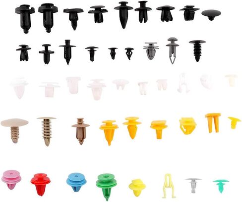 200 PCS Car Push Pin Door Trim Panel Clip Fastener, Car Mixed Rivets Fasteners with Screwdriver Tool, Bumper Plastic Rivet Retainer in Saudi Arabia