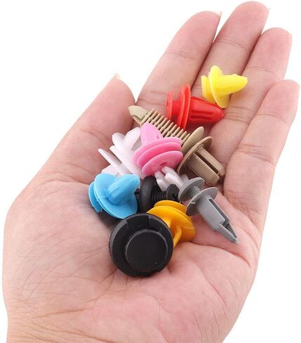200 PCS Car Push Pin Door Trim Panel Clip Fastener, Car Mixed Rivets Fasteners with Screwdriver Tool, Bumper Plastic Rivet Retainer in Saudi Arabia