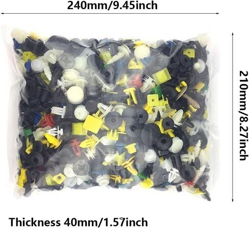 200 PCS Car Push Pin Door Trim Panel Clip Fastener, Car Mixed Rivets Fasteners with Screwdriver Tool, Bumper Plastic Rivet Retainer in Saudi Arabia
