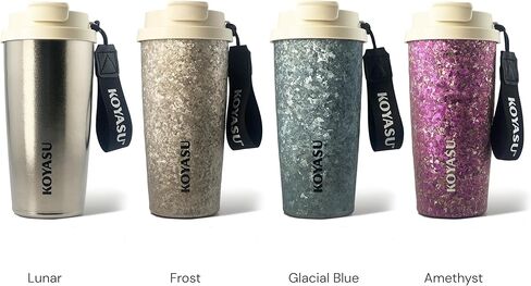 100% Titanium Body 16oz Travel Mug – Double-Wall Insulated Cup, Leak-Proof Lid, Lightweight, BPA-Free Metal Tumbler, Wide Mouth, Durable & Uncoated, Hot 6H/Cold 24H, for Camping or Commute (Lunar) in Saudi Arabia