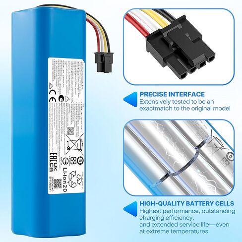14.4V 5200mAh Replacement Battery for Roborock Qrevo Slim/Master/Pro/Plus Roborock Q5 Pro Q7 Q8 Max Roborck S8 in Saudi Arabia