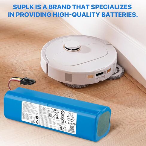 14.4V 5200mAh Replacement Battery for Roborock Qrevo Slim/Master/Pro/Plus Roborock Q5 Pro Q7 Q8 Max Roborck S8 in Saudi Arabia