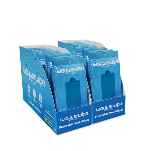 Flushable Wet Wipes for Travel & On-The-Go | 24 Pack - 14 Wipes Per Pack (336 Count) | XL Adult Cleansing Cloth for Men & Women | Hypoallergenic 100% Plant Based, Fragrance Free in Saudi Arabia
