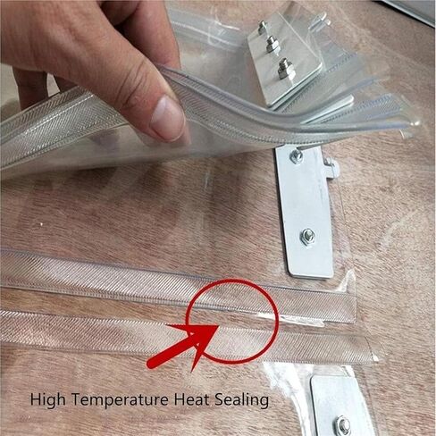 طقم ستائر شريط PVC كامل - حاجز باب منزلق شفاف مقاس 165 × 230 سم، ستارة بلاستيكية قابلة للطي لسهولة التركيب وفصل الغرفة in Kuwait