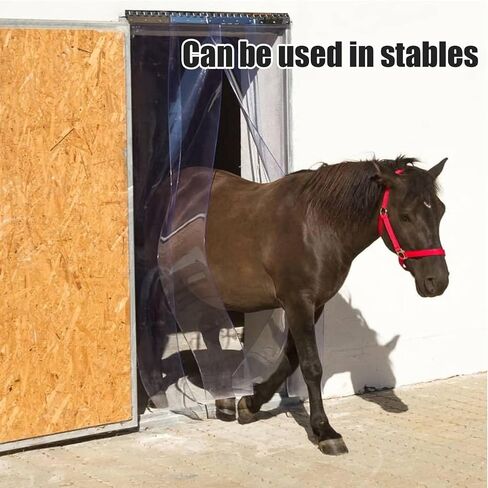 ستائر أبواب شفافة من شريط PVC للمبردات والمجمدات | ستارة فينيل صناعية شديدة التحمل للثلاجات والجراجات والمستودعات (عرض 75 × ارتفاع 210 سم) in Kuwait