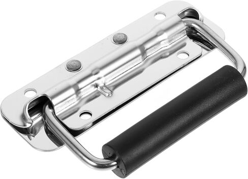 BESTYASH Stainless Steel Folding Pull Handle 304 Heavy Duty Metal Toolbox Handle 120mm Long Foldable Tool Case for Garage Door and Industrial Equipment in Saudi Arabia