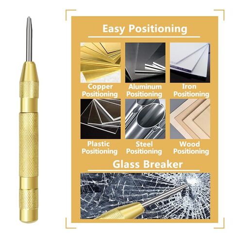 130mm Automatic Center Pin Punch Drill Automatic Window Breaking Device Wood/Metal Hole Punch Drill Bit 1Pcs in Saudi Arabia