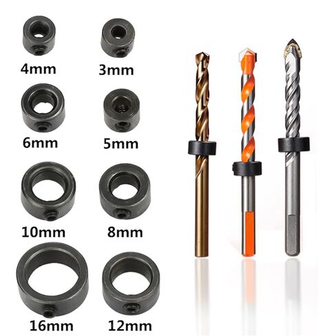 Drill Bit Locator Ring Set 3-16mm Woodworking Drill Depth Stop Collars Ring Positioner Drillling Tools 9Pcs in Saudi Arabia