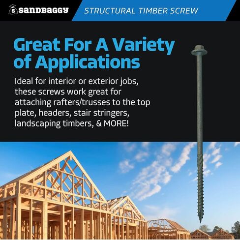 10" Structural Timber Screws - Countersunk (Hex Head) - Sandbaggy (2000, 10 inch) in Saudi Arabia
